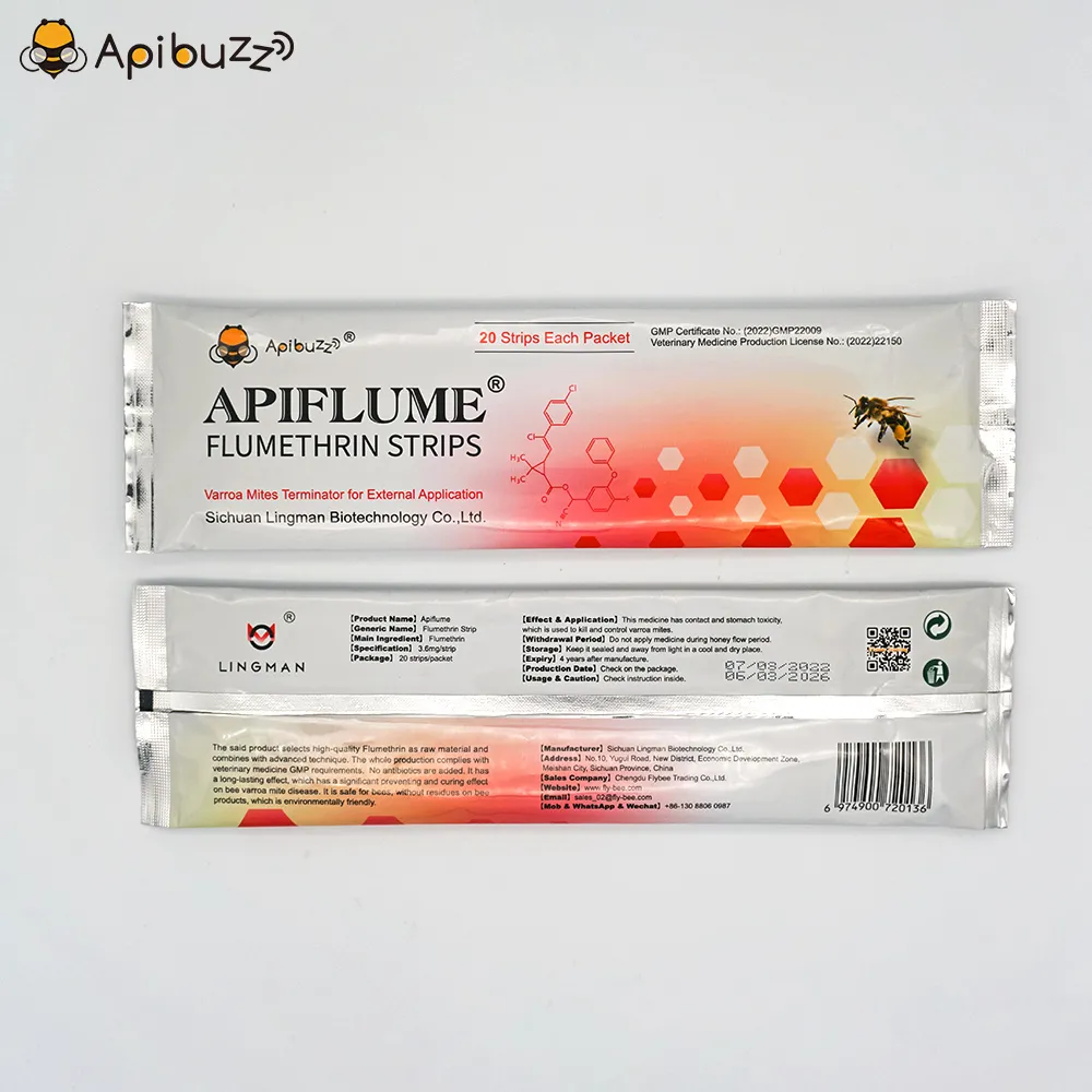 Bandelettes de fluméthrine APIFLUME pour abeilles, paquet de 20