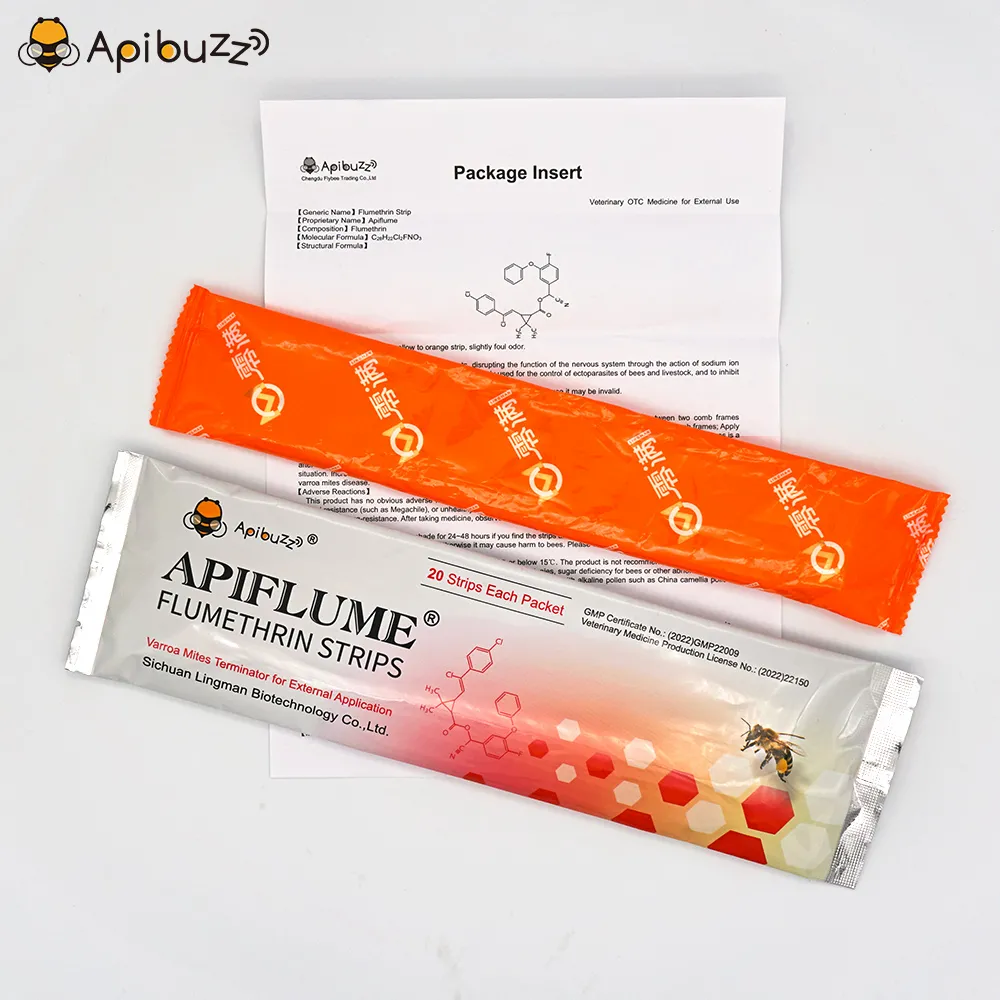 Bandelettes de fluméthrine APIFLUME pour abeilles, paquet de 20