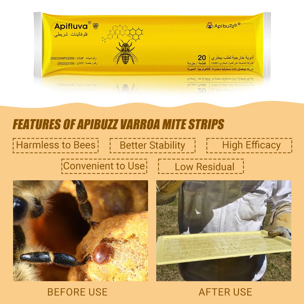 Bandelettes de fluvalinate APIFLUVA arabe - paquet de 20