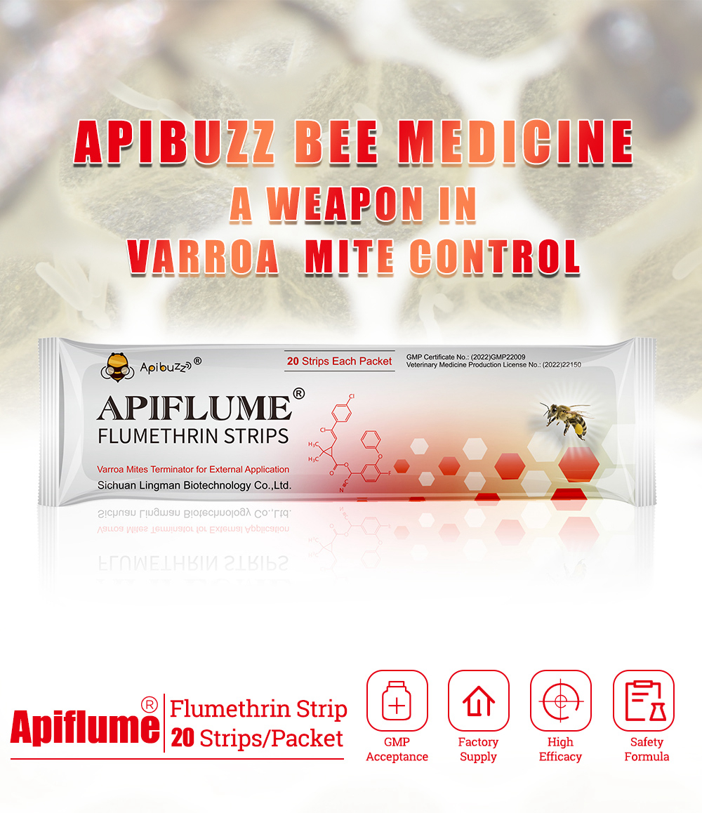 Bandelettes de fluméthrine APIFLUME pour abeilles, paquet de 20