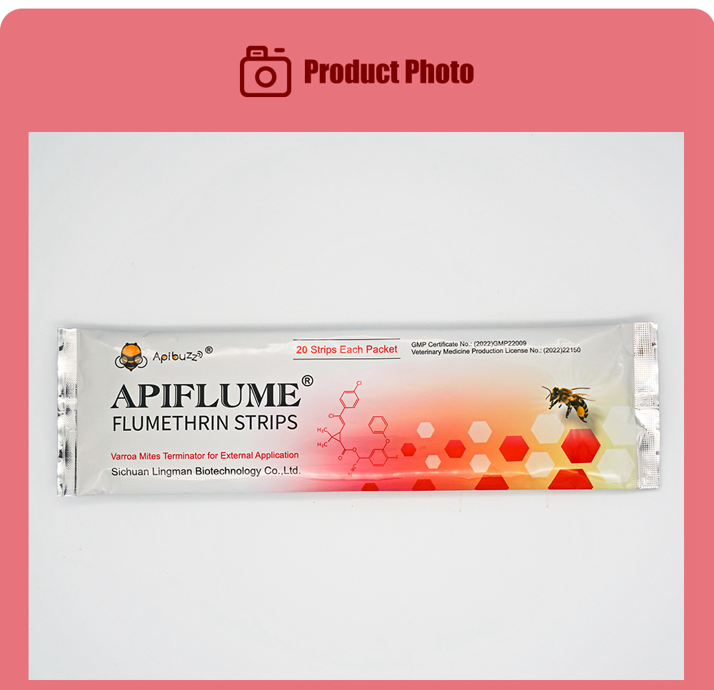 Bandelettes de fluméthrine APIFLUME pour abeilles, paquet de 20