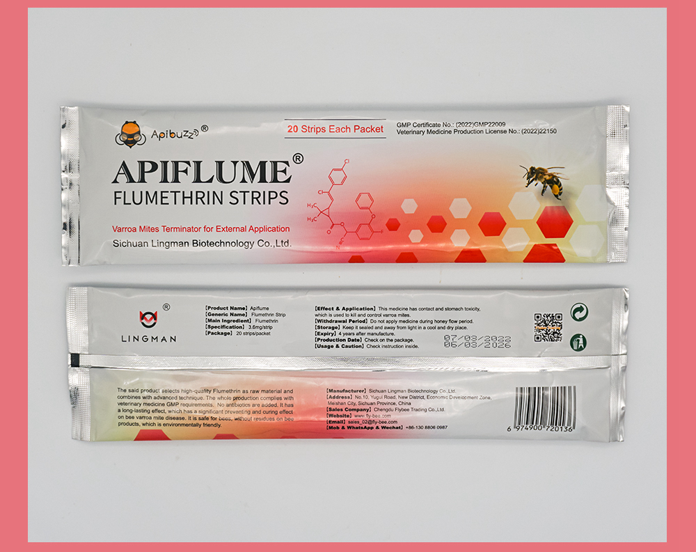Bandelettes de fluméthrine APIFLUME pour abeilles, paquet de 20