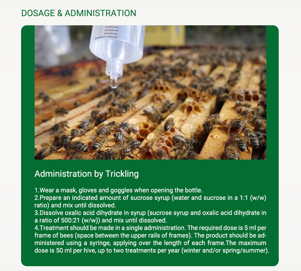 MYTH-BEE Traitement à l'acide oxalique pour les abeilles