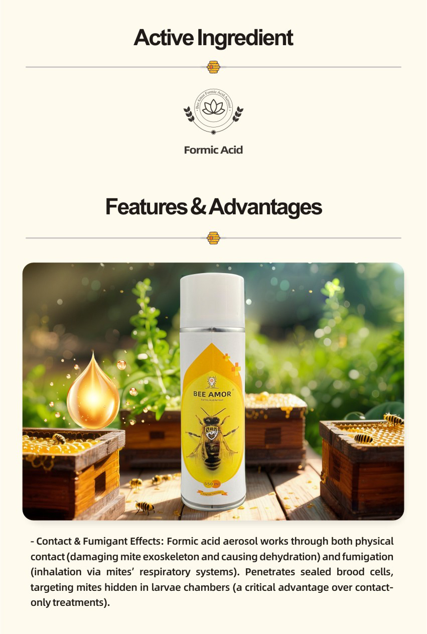BEE-AMOR Spray d'acide formique mixte pour abeilles