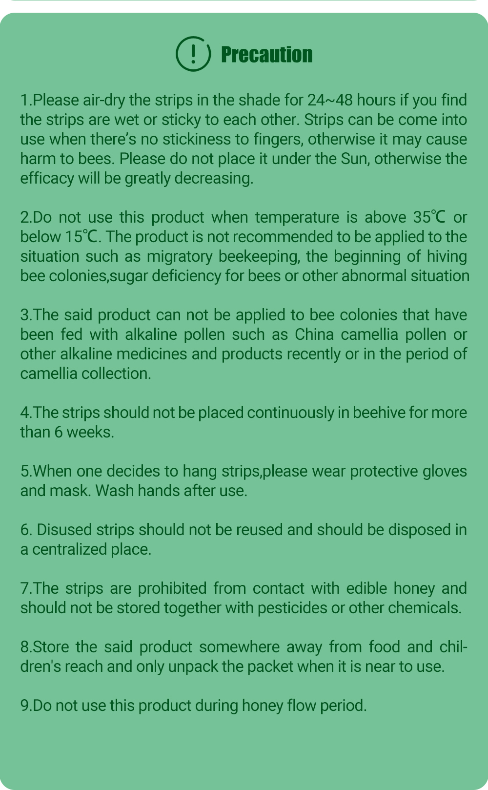 Bandes de traitement douces contre les acariens des abeilles INS FLUVA